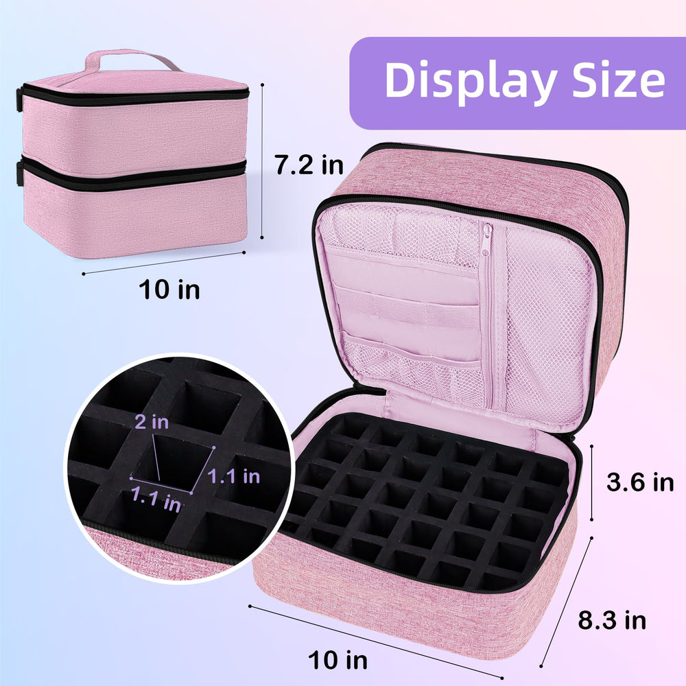 ALSLEA nail polish organizer travel-friendly, lightweight case for on-the-go manicures