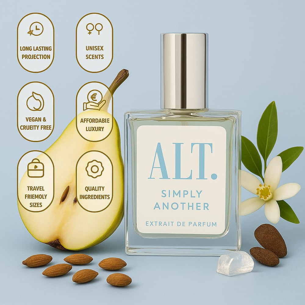 ALT. FRAGRANCES Simply Another packaging—minimalist design that fits in any vanity or travel kit.