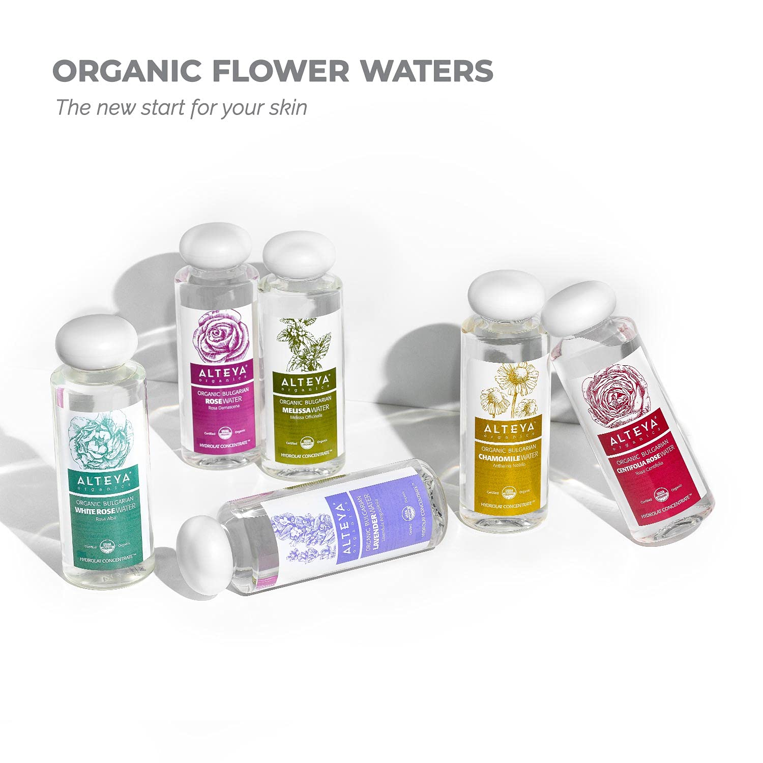 Rose Water applied to the face during a refreshing toning step