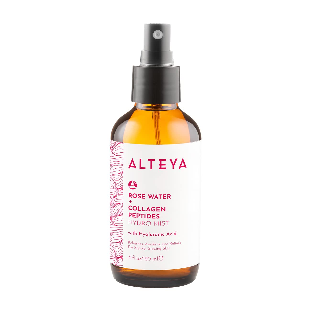 Alteya Organics Rose Water Face Toner bottle for daily hydration and gentle toning.