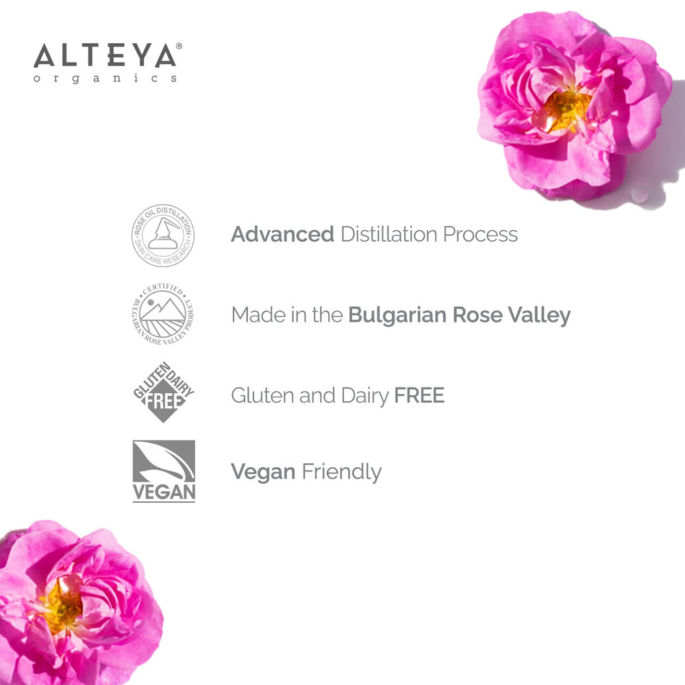 Alteya Rose Water used as part of daily skincare ritual.