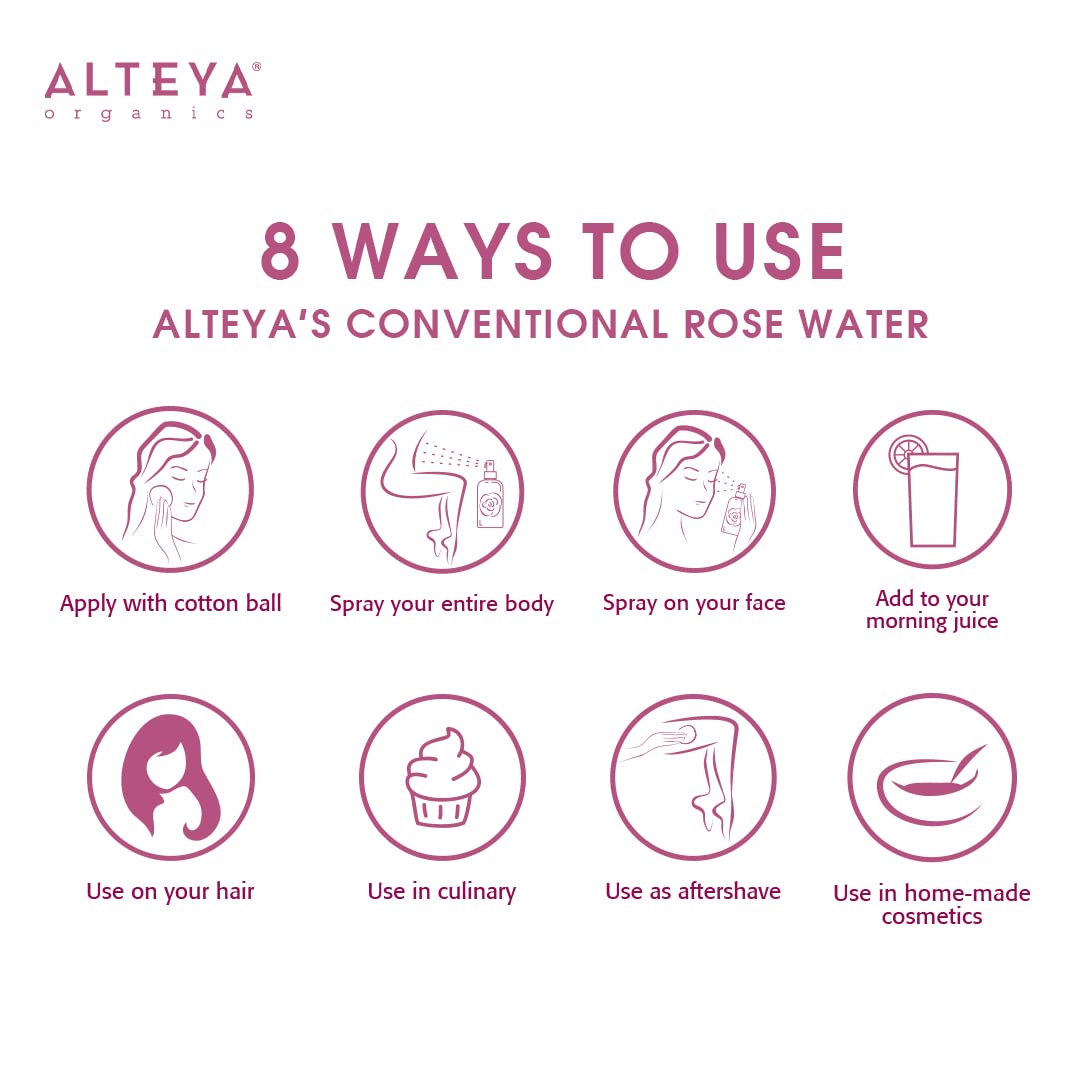 Alteya Rose Water in elegant bottle design ideal for gifting.