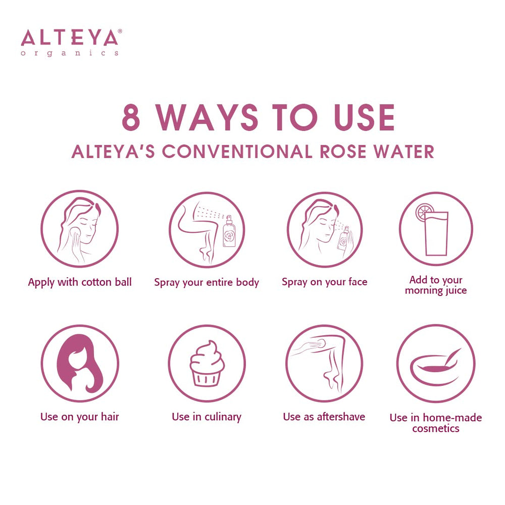 Alteya Rose Water in elegant bottle design ideal for gifting.