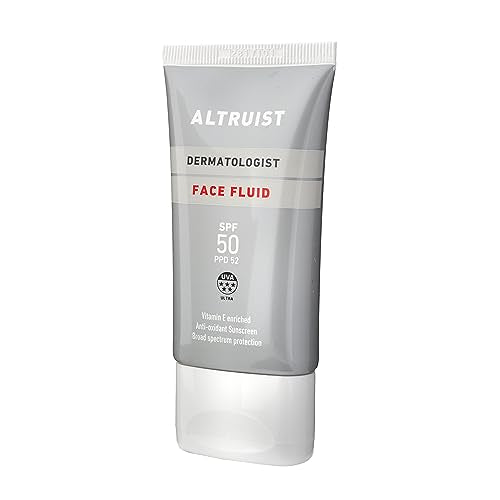 Altruist Dermatologist Sunscreen Fluid SPF50 applied on skin for everyday protection