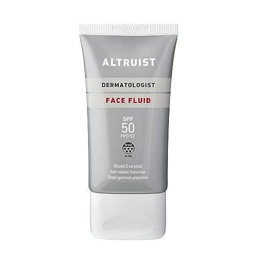 Altruist Dermatologist Sunscreen Fluid SPF50 texture close-up for quick absorption