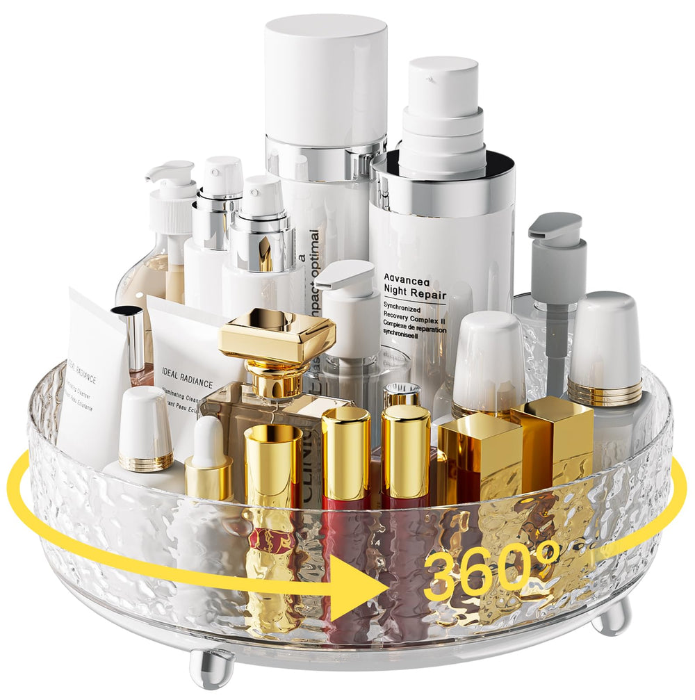 A-LuGei crystal-design 11in perfume organizer with 360° rotation for easy access and elegant display.