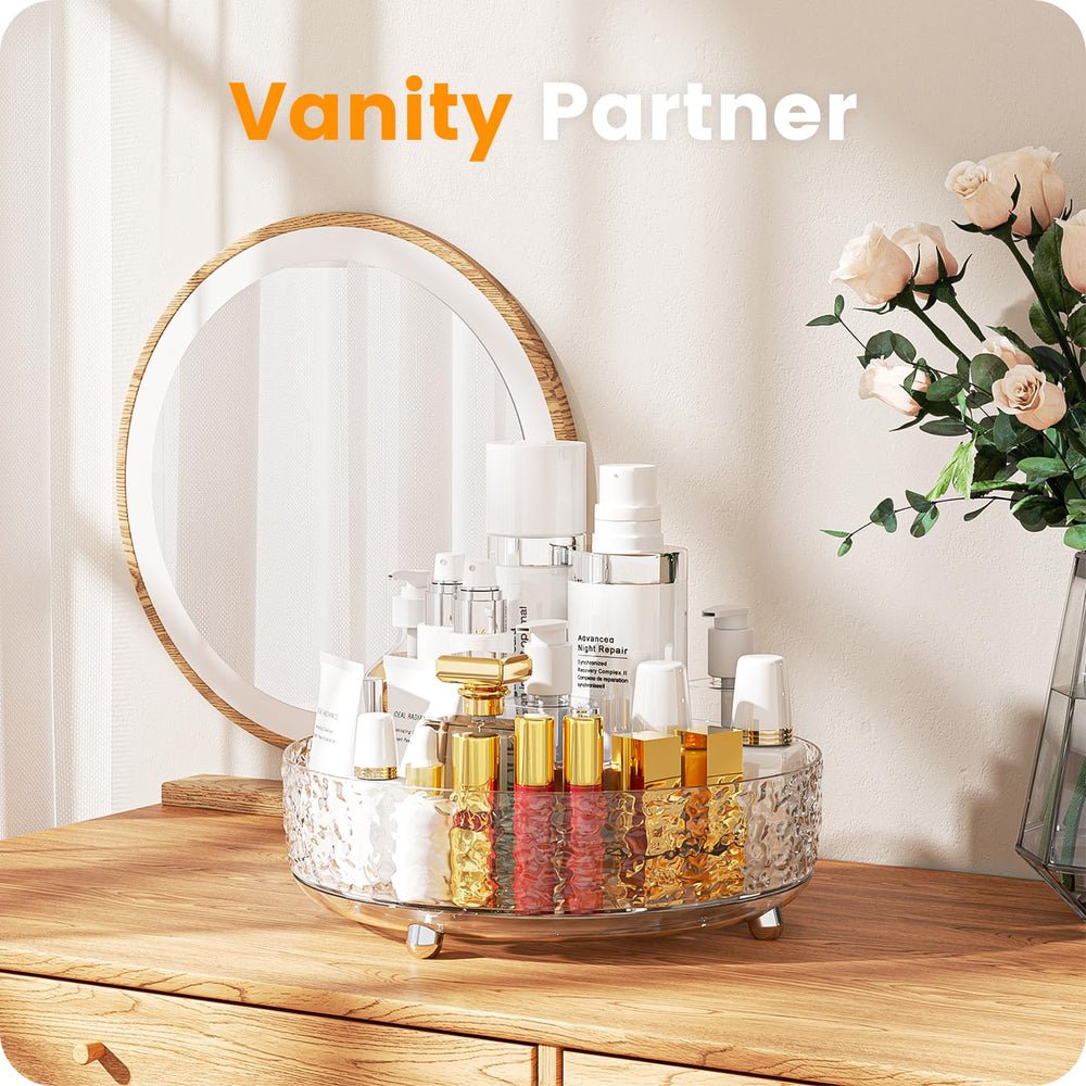 A-LuGei water-ripple design perfume organizer adds a stylish focal point to any vanity.