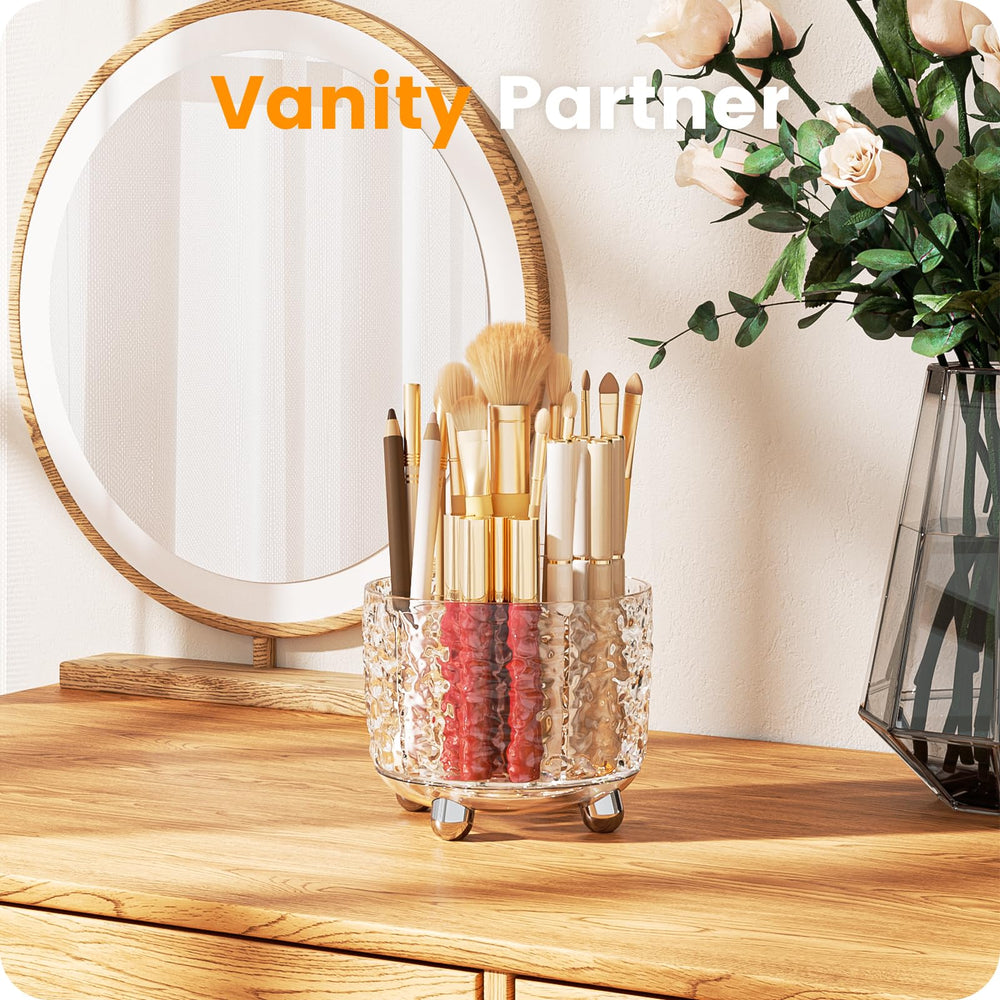 A-LuGei compact six-slot makeup organizer neatly arranged on a desk