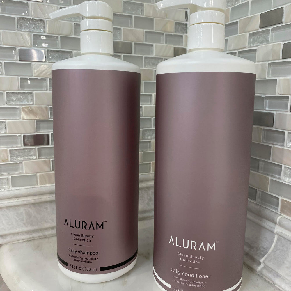 ALURAM Coconut Water Daily Conditioner bottle back label notes sulfate-free and paraben-free ingredients