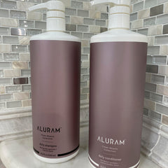 ALURAM Coconut Water Daily Conditioner bottle back label notes sulfate-free and paraben-free ingredients