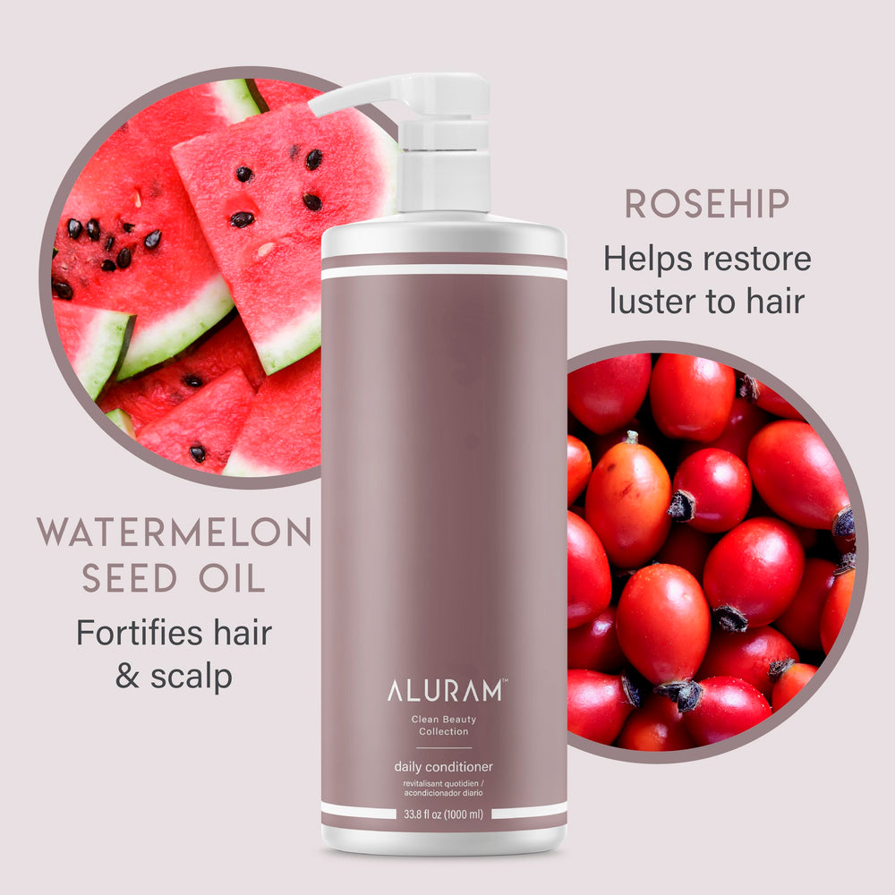 ALURAM Coconut Water Daily Conditioner on color-treated hair demonstrates color retention and improved elasticity