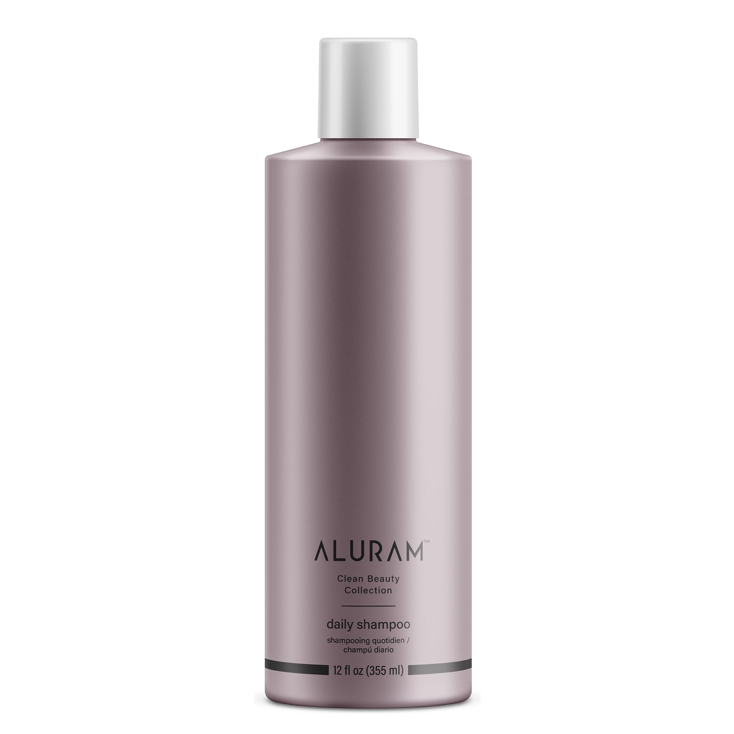 ALURAM Coconut Water Daily Shampoo bottle highlights detoxifying hydration for all hair types