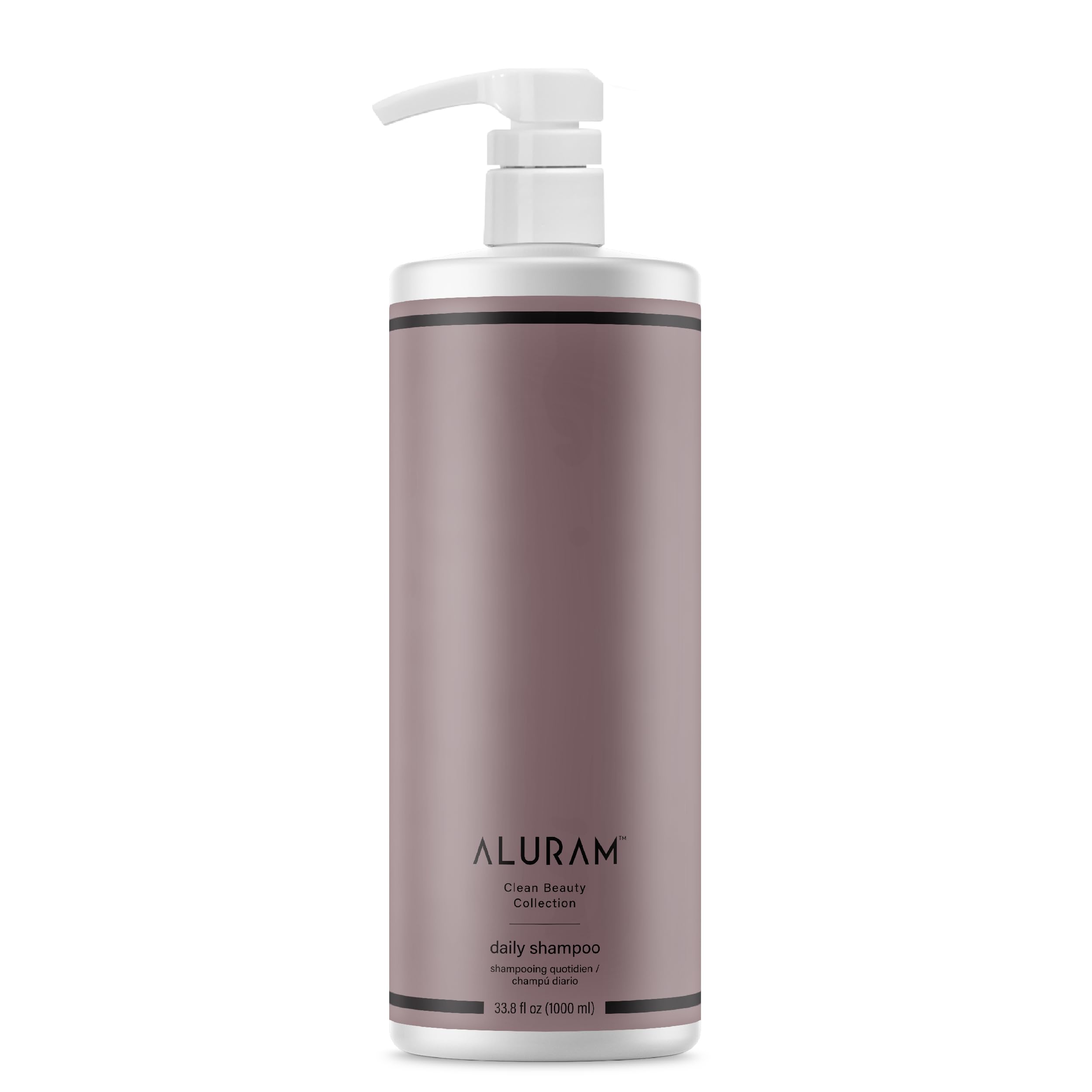 ALURAM Coconut Water Daily Shampoo bottle showcasing hydrating, lightweight moisture for all hair types