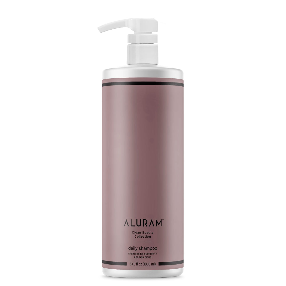 ALURAM Coconut Water Daily Shampoo bottle showcasing hydrating, lightweight moisture for all hair types