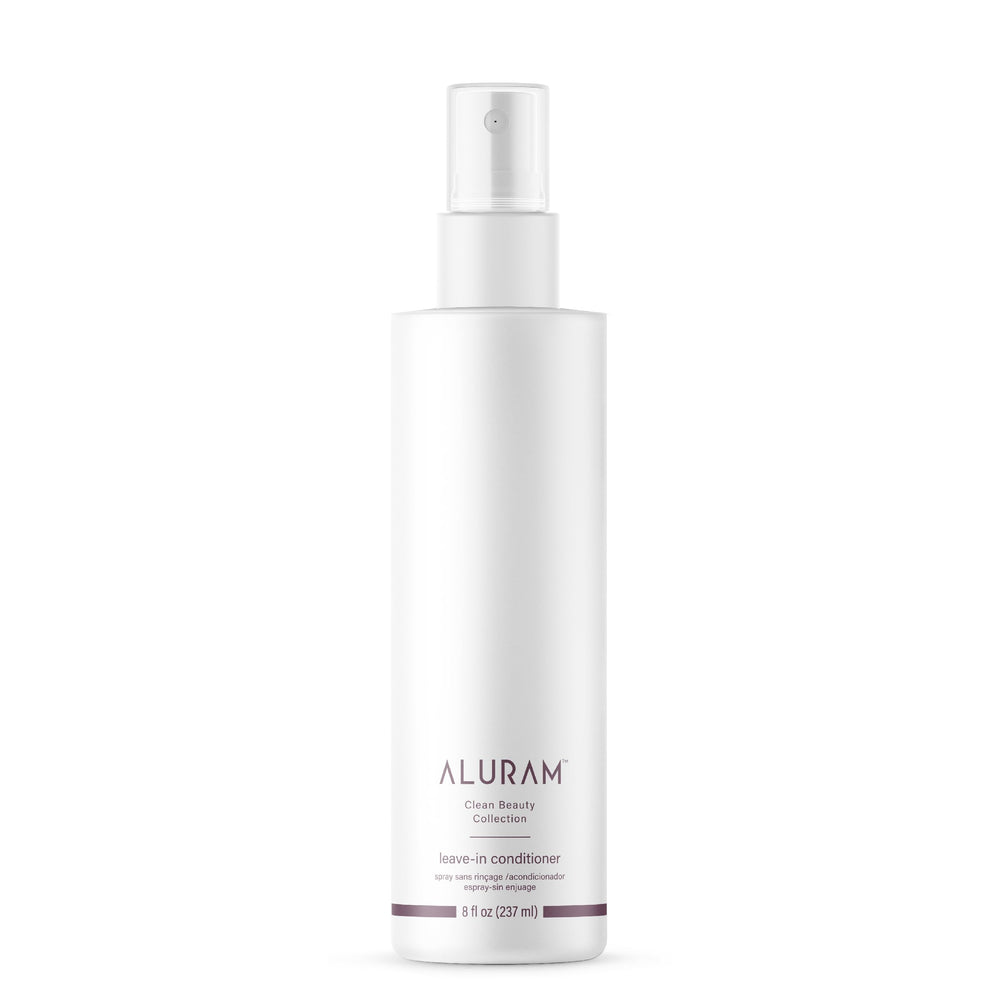 ALURAM Coconut Water Leave-In Bottle Closeup shows instant hydration for healthy hair