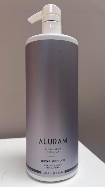 ALURAM Coconut Water Purple Shampoo color-tones-swatch demonstrates brassy-tone neutralization for cooler blondes.