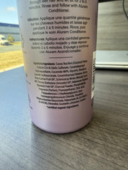 ALURAM Coconut Water Purple Shampoo pour action suggests easy, mess-free application and brassy-tone neutralization.