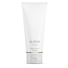 ALURAM Coconut Water Smoothing Cream packaging highlights vegan, cruelty-free formula and clean ingredients.