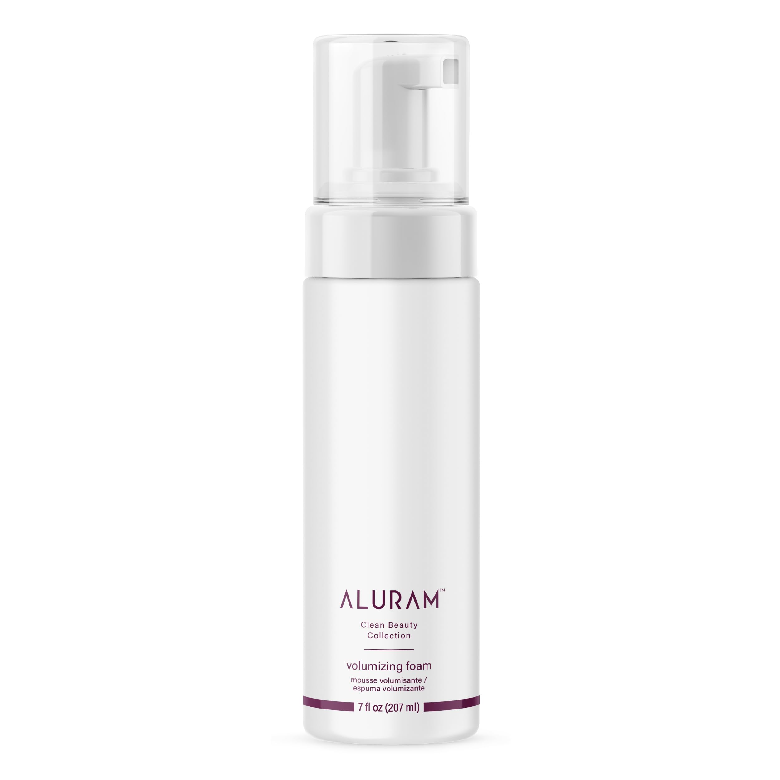 ALURAM Coconut Water Volumizing Foam bottle shows weightless lift.
