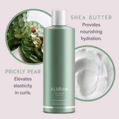 ALURAM Curl Conditioner vegan formula, sulfate-free and cruelty-free benefits.