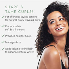 ALURAM Curl Foam texture on hand showing lightweight hydration without stiffness