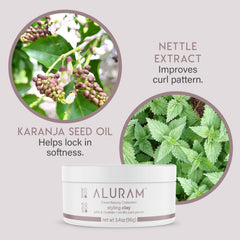 ALURAM Hair Styling Clay on all hair types supports versatile satin finishes