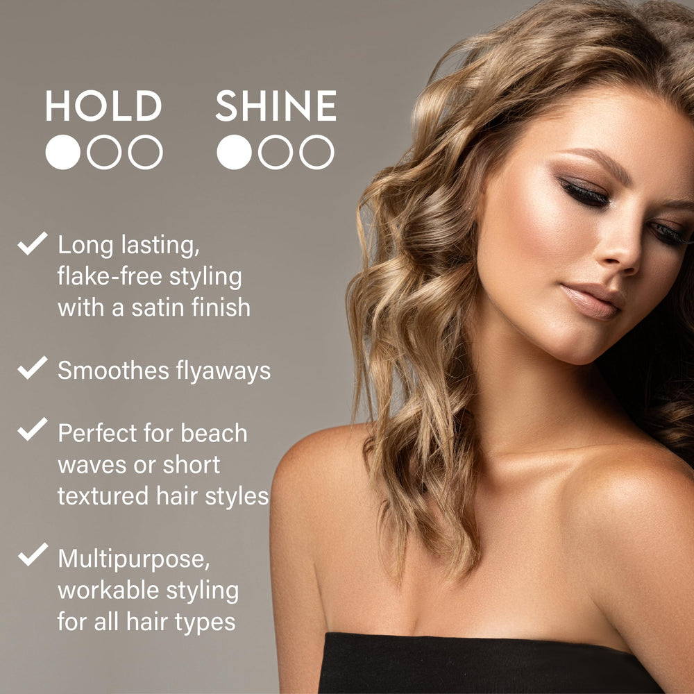 ALURAM Hair Styling Clay on short textured hair creates satin-shine texture