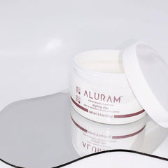 ALURAM Hair Styling Clay showing flyaways for a satin, sleek finish