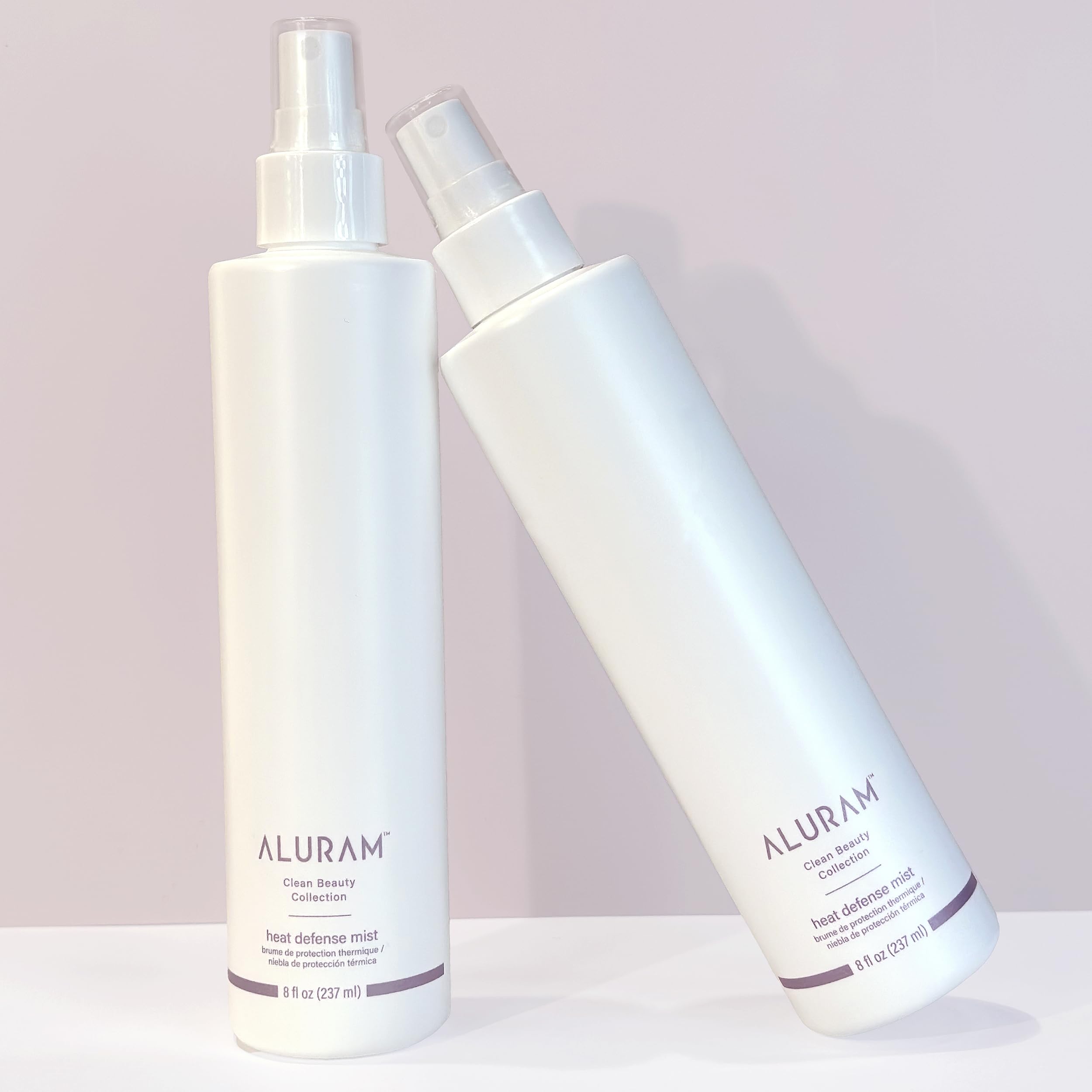 ALURAM Heat Defense Mist on damp hair delivering detangling shine