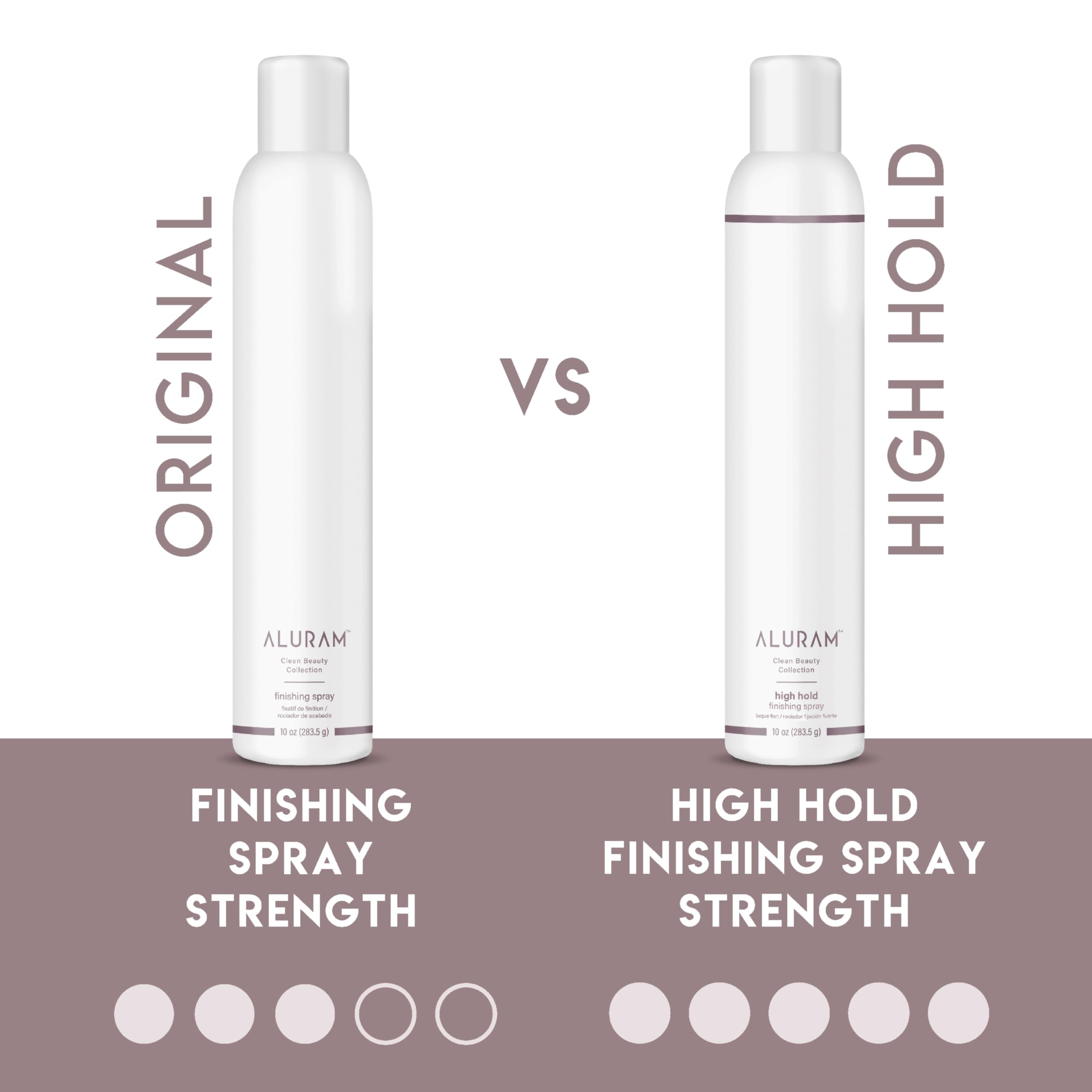 ALURAM High Hold Finishing Spray spray application: quick dry weightless hold