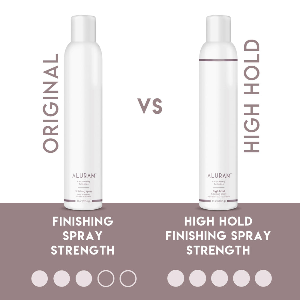 ALURAM High Hold Finishing Spray spray application: quick dry weightless hold