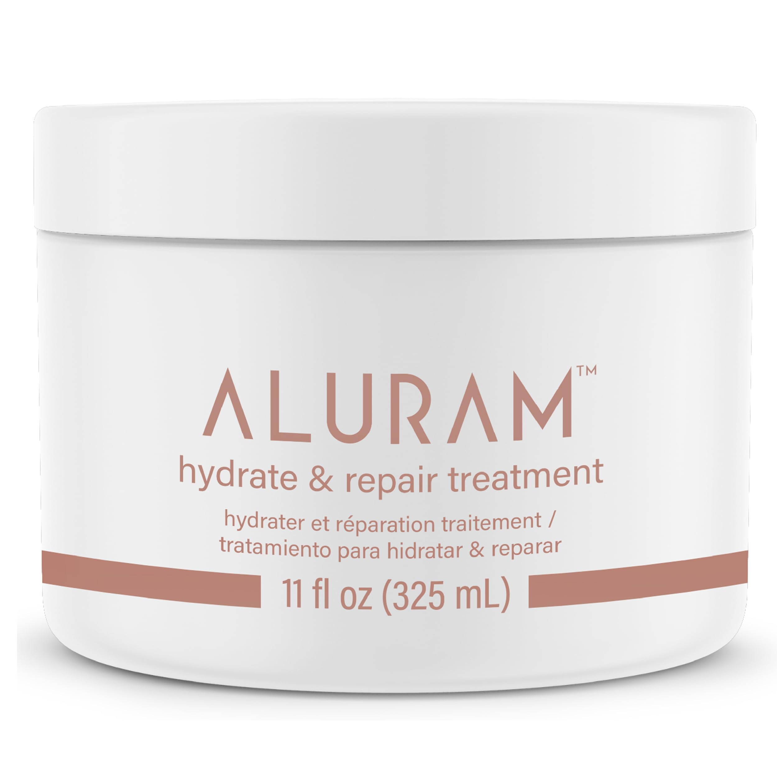 ALURAM Hydrate & Repair bottle pour for deep hydration and revitalized hair.