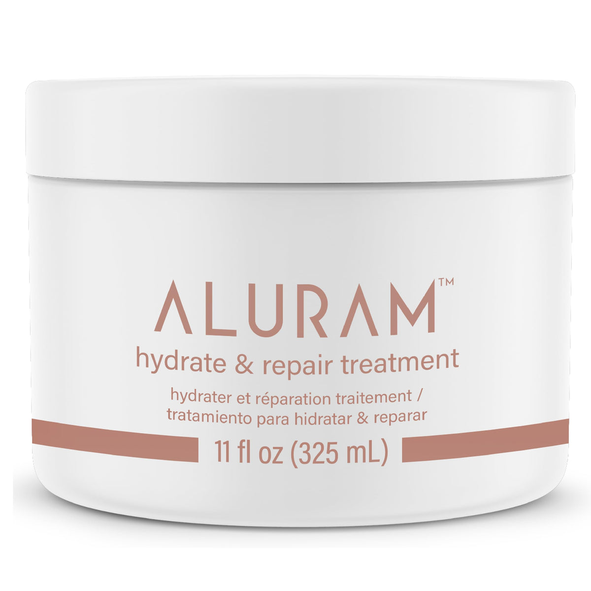 ALURAM Hydrate & Repair bottle pour for deep hydration and revitalized hair.