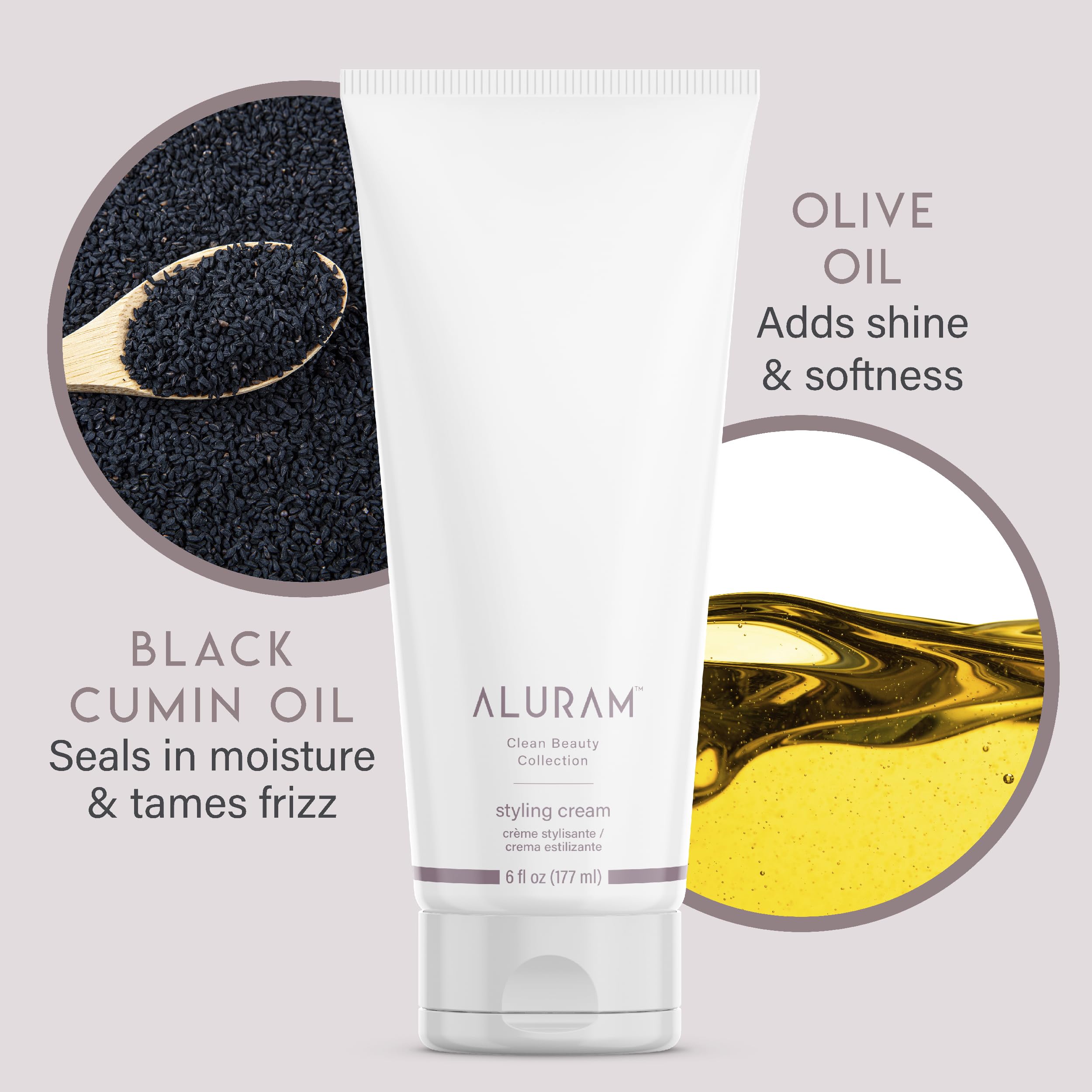 ALURAM nourishing blend with marula, olive, and rosehip for healthy-looking hair