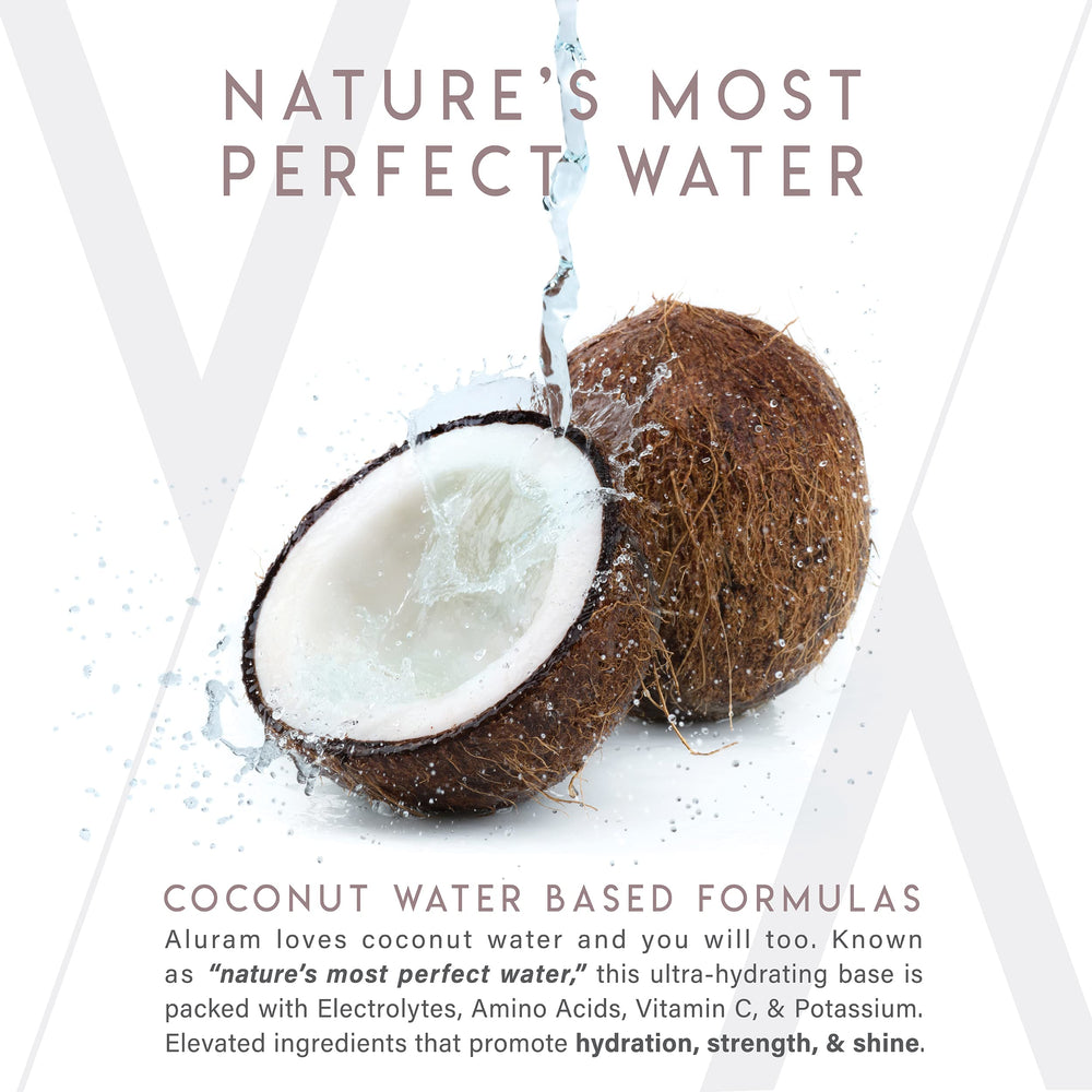 ALURAM Volumizing Shampoo rice protein and rose extract close-up on ingredients