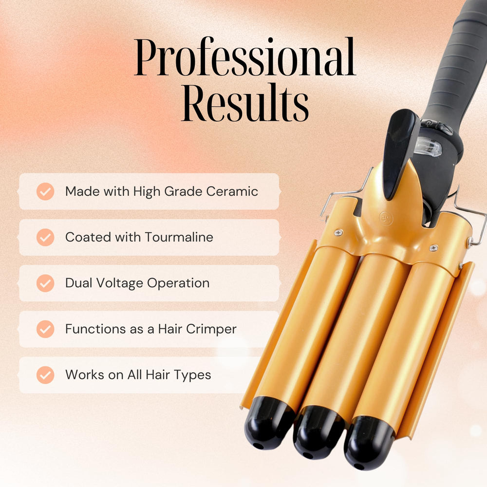 Alure fast-heat 60-second heating enables quick styling sessions.