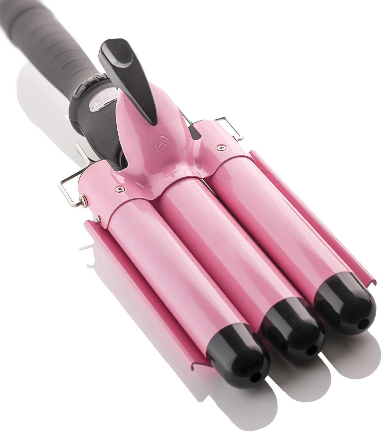 Alure three-barrel curling wand with LCD display for precise heat control and faster styling.