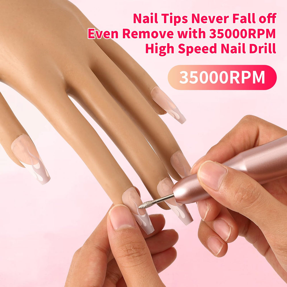 ALUROICE flexible-fingers enable realistic angles for diverse nail-art techniques.