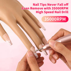 ALUROICE flexible-fingers enable realistic angles for diverse nail-art techniques.