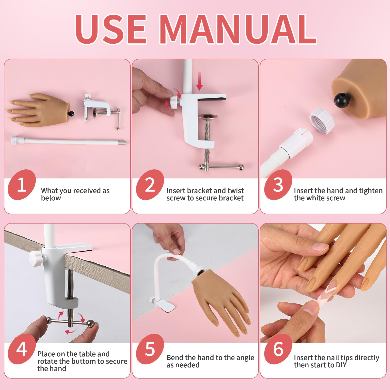 ALUROICE complete practice set includes 240 tips, cutters, and files.