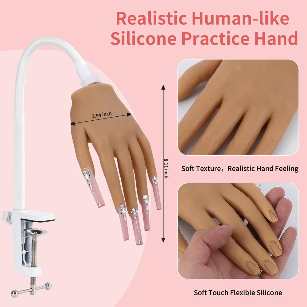 ALUROICE silicone practice hand with 1:1 ratio for lifelike training.