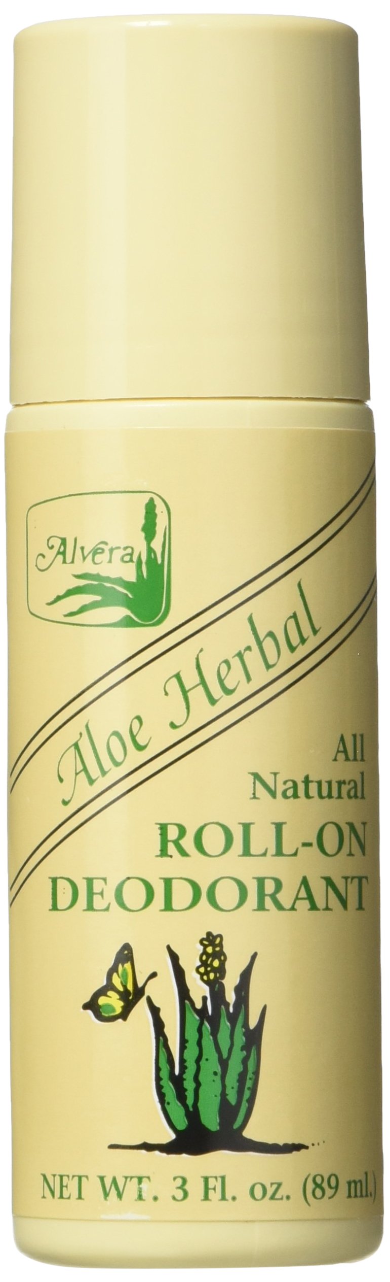 Alvera Deod Aloe Herb tube front view for all-day freshness and gentle care.