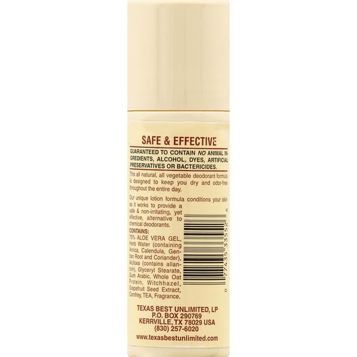 Alvera roll-on deodorant Aloe & Almonds close-up shows smooth roller for easy application.