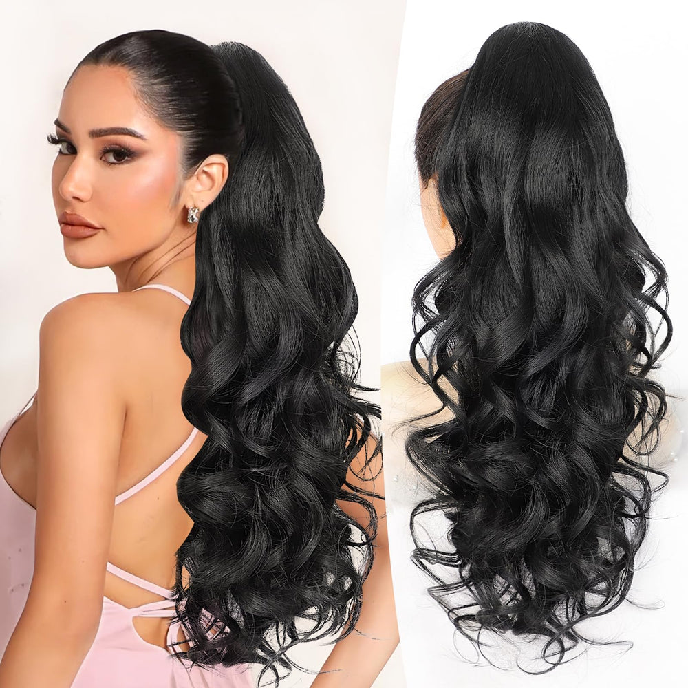 ALXNAN ponytail extension clip opens for quick secure attachment