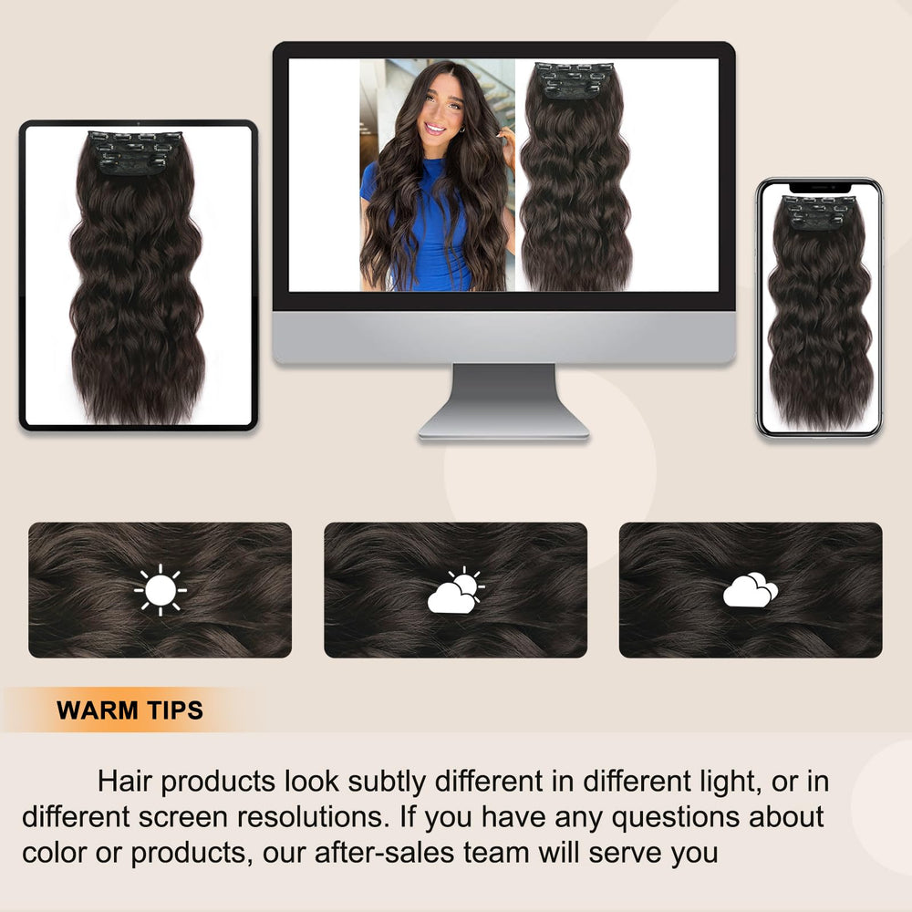 ALXNAN before-after look with clip-in extensions for added body