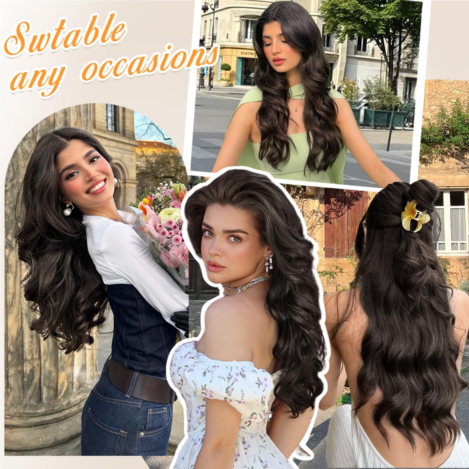 ALXNAN length and volume for instant, dramatic hairstyles.