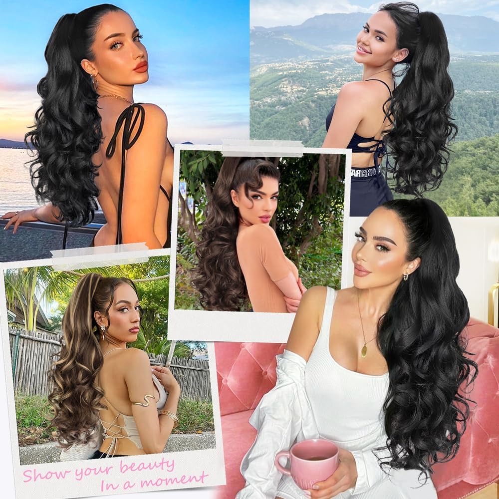 ALXNAN ponytail suited for weddings, dates, events