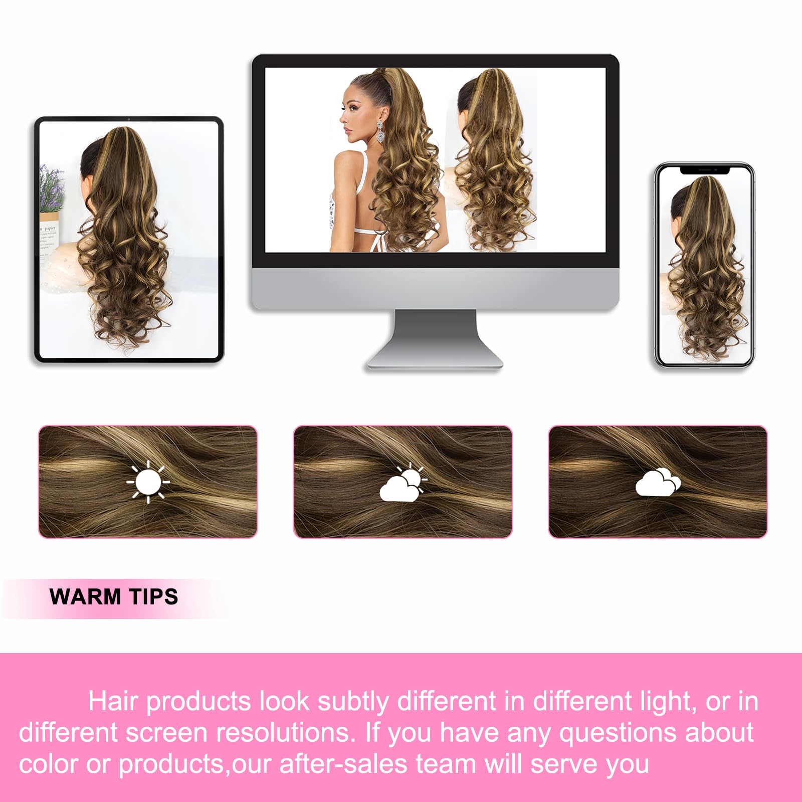 ALXNAN gift-ready ponytail extension packaging.