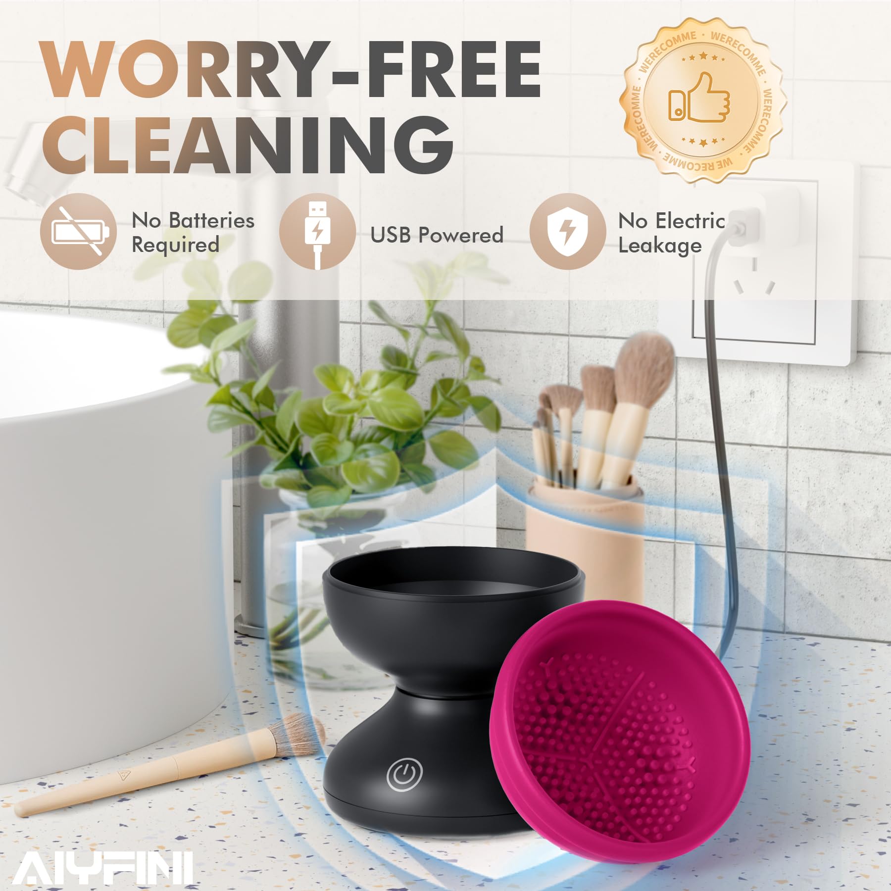 Alyfini Portable Spinning Washer compact for on-desk use