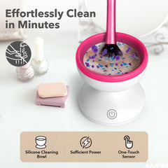 Alyfini silicone cleaning bowl close-up, gentle on brush bristles.